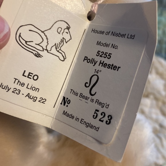 House of Nosbet Zodiac bear jointed LEO with tags - Picture 4 of 5